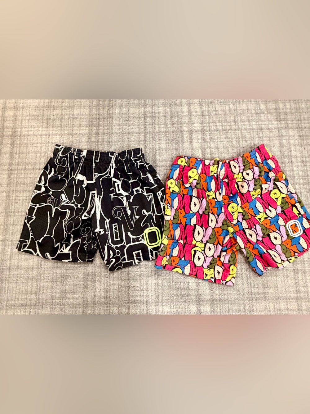 Overtime Bubble Graphic Shorts - Multicolor Patterned Shorts Set